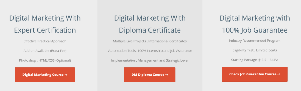 Digital marketing course duration