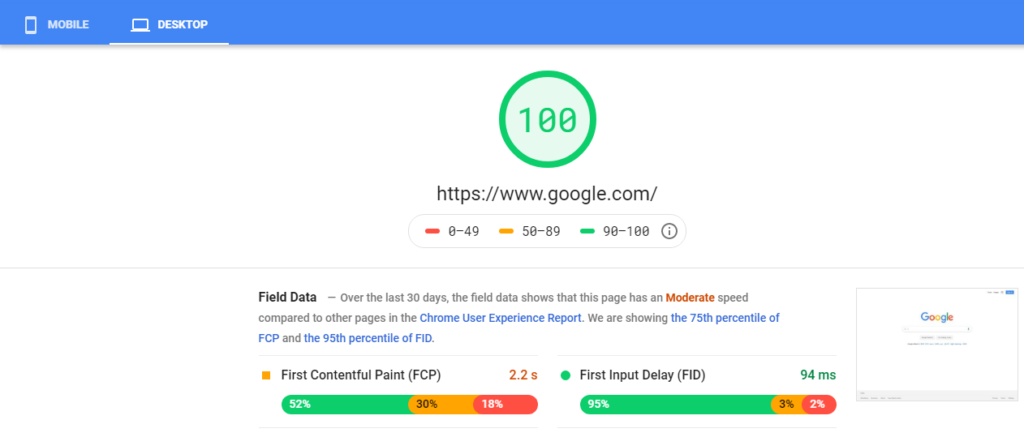 Loading Speed Of  Webpage